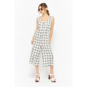 NWT Forever 21 Plaid Jumpsuit
